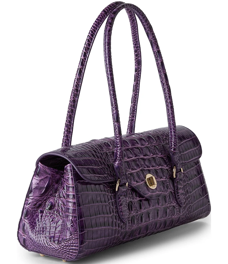 BRAHMIN Heroic Purple Dayan Satchel Bag