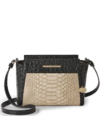 BRAHMIN Hillary Breckenridge Collection Multi Croc Snake Embossed Crossbody Bag