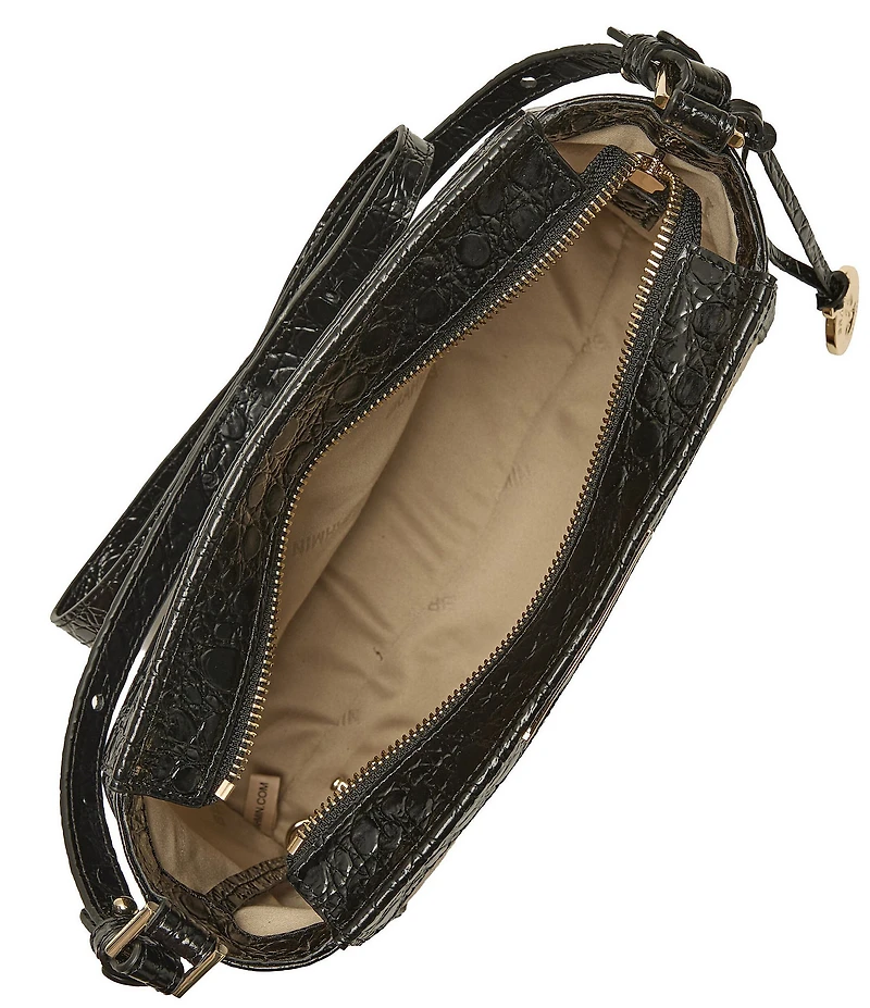 BRAHMIN Hillary Breckenridge Collection Multi Croc Snake Embossed Crossbody Bag