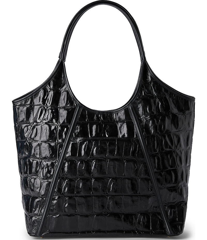 BRAHMIN Iona Black Castle View Oversized Tote Bag