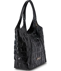BRAHMIN Iona Black Castle View Oversized Tote Bag