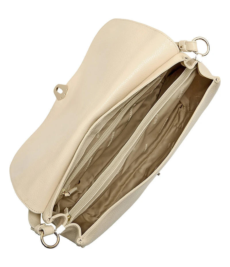 BRAHMIN Ivory Basel Collection Jolene Oversized Slouchy Shoulder Bag
