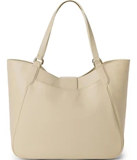 BRAHMIN Ivory Pebble Leather Aliza Slouchy Tote Bag