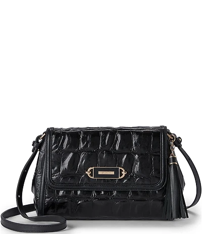 BRAHMIN Jenah Black Castle View E/W Crossbody Bag