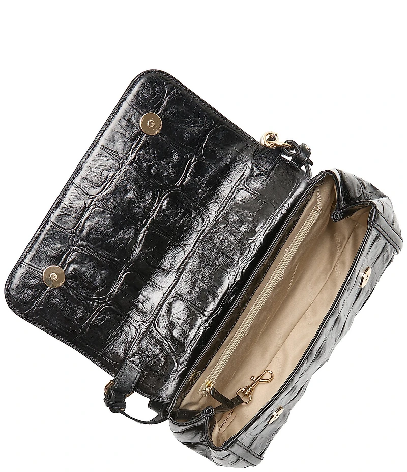 BRAHMIN Jenah Black Castle View E/W Crossbody Bag