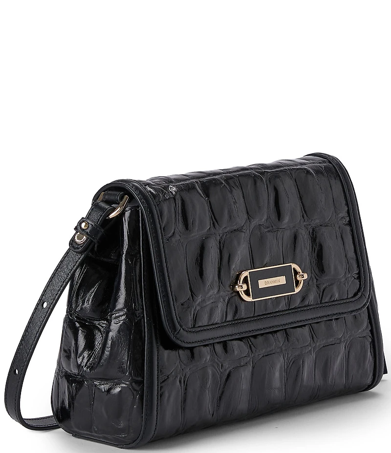 BRAHMIN Jenah Black Castle View E/W Crossbody Bag