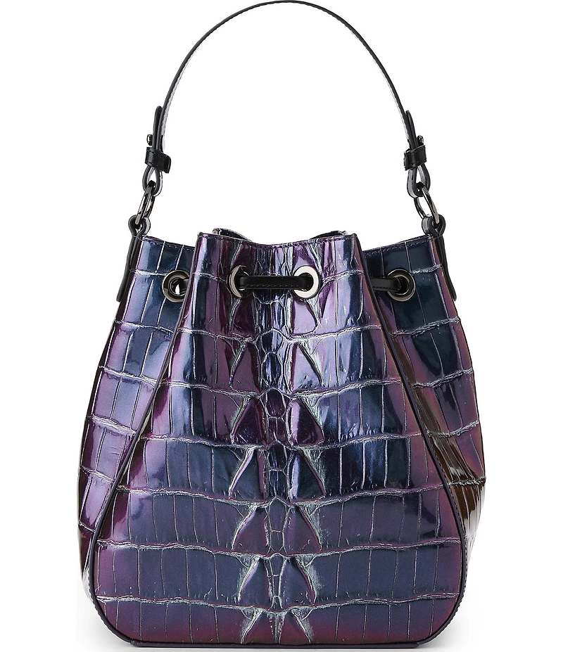 BRAHMIN Kingstone Collection Heroic Purple Cami Bucket Bag