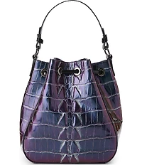 BRAHMIN Kingstone Collection Heroic Purple Cami Bucket Bag