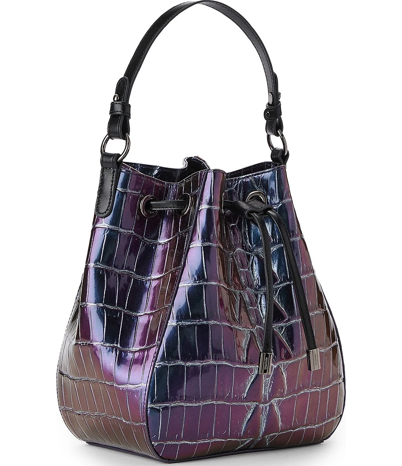 BRAHMIN Kingstone Collection Heroic Purple Cami Bucket Bag