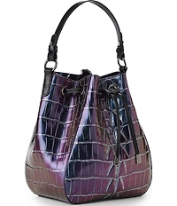 BRAHMIN Kingstone Collection Heroic Purple Cami Bucket Bag