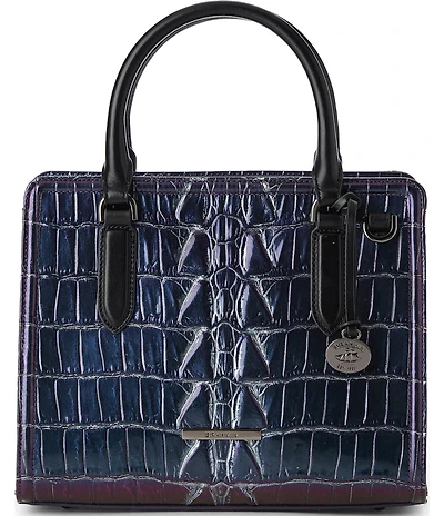BRAHMIN Kingstone Collection Heroic Purple Cami Satchel Bag