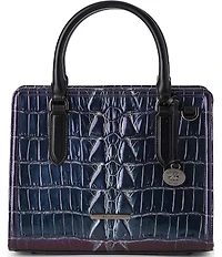 BRAHMIN Kingstone Collection Heroic Purple Cami Satchel Bag