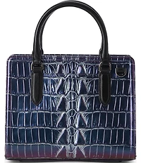 BRAHMIN Kingstone Collection Heroic Purple Cami Satchel Bag