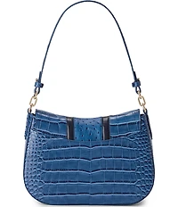 BRAHMIN Kristin Retro Blue Skye Turn-lock Flap Shoulder Bag