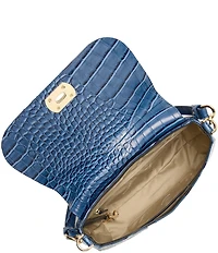 BRAHMIN Kristin Retro Blue Skye Turn-lock Flap Shoulder Bag