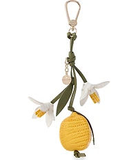 BRAHMIN Lemon Leather Bag Charm