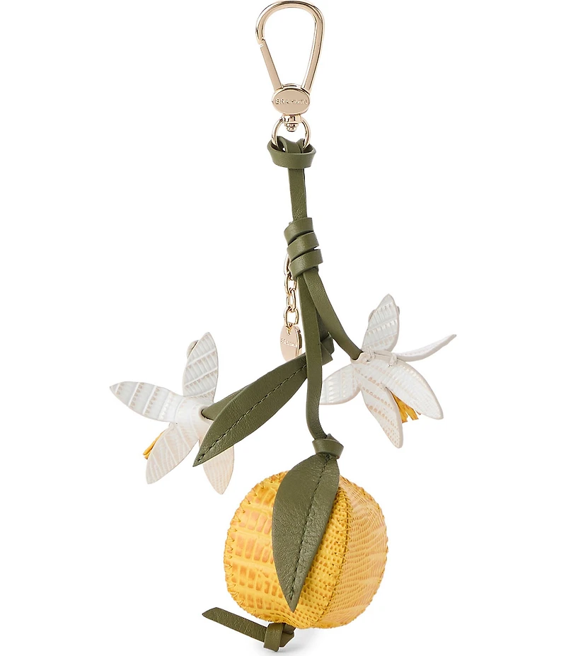 BRAHMIN Lemon Leather Bag Charm