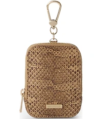 BRAHMIN Light Pecan Bonaire Collection Katelynn Snake Print Pouch Bag