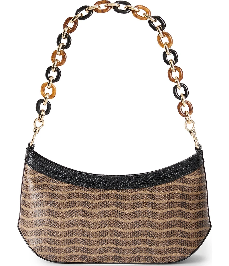 BRAHMIN Lilibeth Anise Collection Multi Snake Print Resin Chain Strap Shoulder Bag