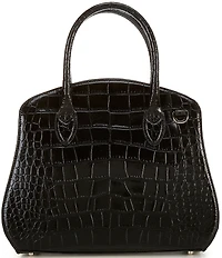 BRAHMIN Lismore Collection Retro Blue Denim Rosetta Satchel Bag