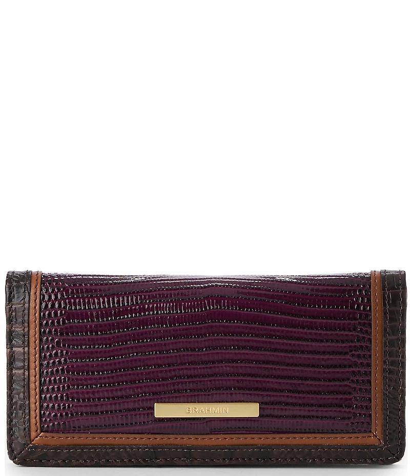 BRAHMIN Lizard Tri-Texture Collection Multi Ady Wallet