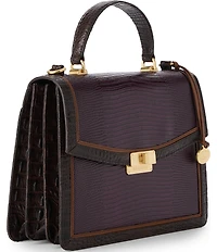 BRAHMIN Lizard Tri-Texture Collection Multi Gabriella Satchel Bag