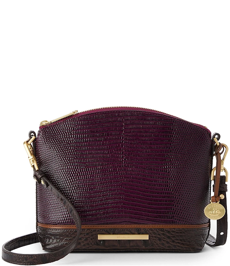 BRAHMIN Lizard Tri-Texture Collection Mini Duxbury Crossbody Bag