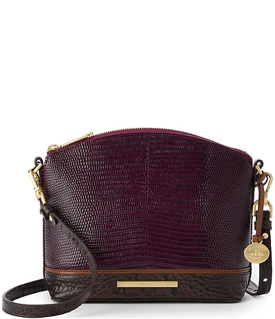BRAHMIN Lizard Tri-Texture Collection Mini Duxbury Crossbody Bag