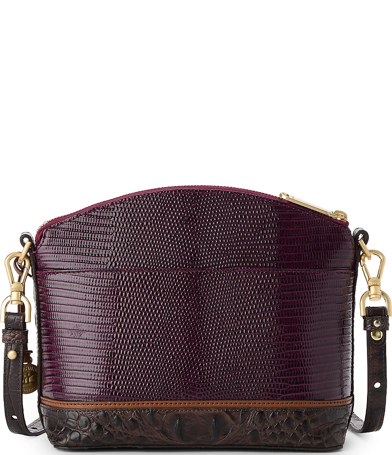 BRAHMIN Lizard Tri-Texture Collection Mini Duxbury Crossbody Bag