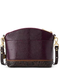 BRAHMIN Lizard Tri-Texture Collection Mini Duxbury Crossbody Bag