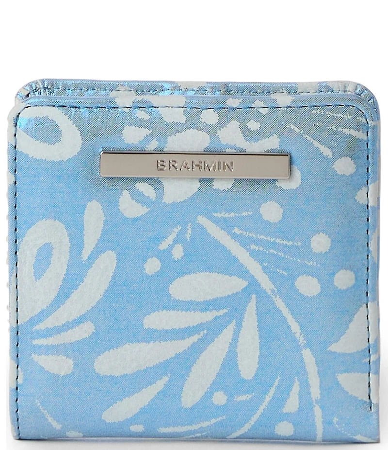 BRAHMIN Lucent Collection Jane Mini Metallic Bifold Snap Wallet
