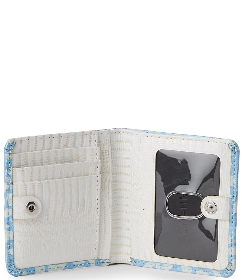 BRAHMIN Lucent Collection Jane Mini Metallic Bifold Snap Wallet