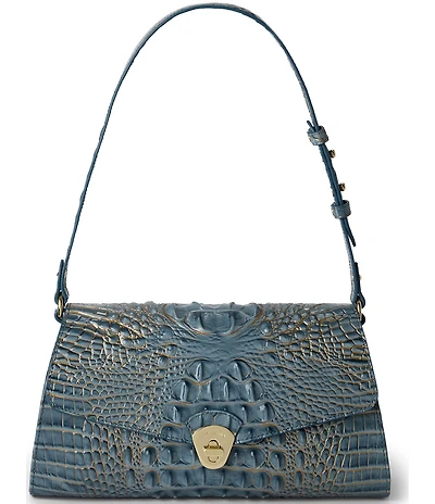 BRAHMIN Lucine Melbourne Collection Vintage Indigo Shoulder Bag