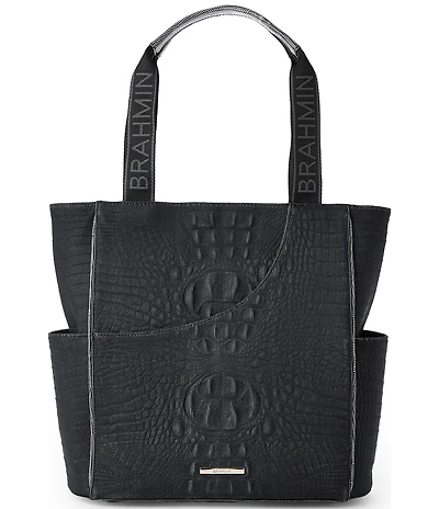 BRAHMIN Luxe Leisure Collection Black Mollie Pickleball Tote Bag