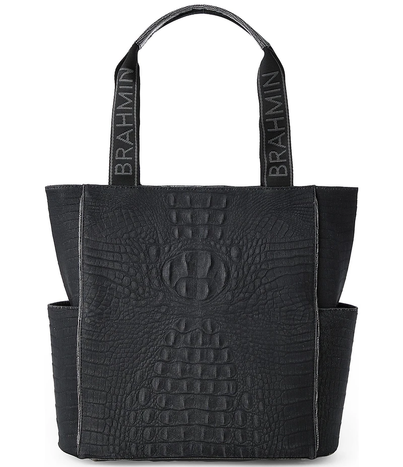 BRAHMIN Luxe Leisure Collection Black Mollie Pickleball Tote Bag