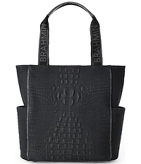 BRAHMIN Luxe Leisure Collection Black Mollie Pickleball Tote Bag