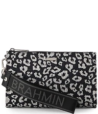BRAHMIN Luxe Leisure Collection Adia Leopard Print Wristlet