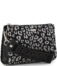 BRAHMIN Luxe Leisure Collection Adia Leopard Print Wristlet