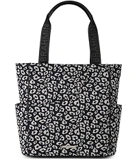 BRAHMIN Luxe Leisure Collection Mollie Leopard Print Pickleball Tote Bag