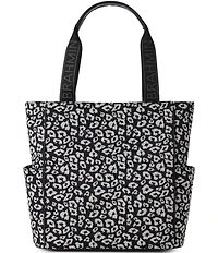 BRAHMIN Luxe Leisure Collection Mollie Leopard Print Pickleball Tote Bag