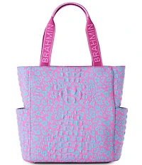 BRAHMIN Luxe Leisure Collection Mollie Leopard Print Pickleball Tote Bag