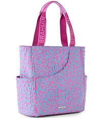 BRAHMIN Luxe Leisure Collection Mollie Leopard Print Pickleball Tote Bag