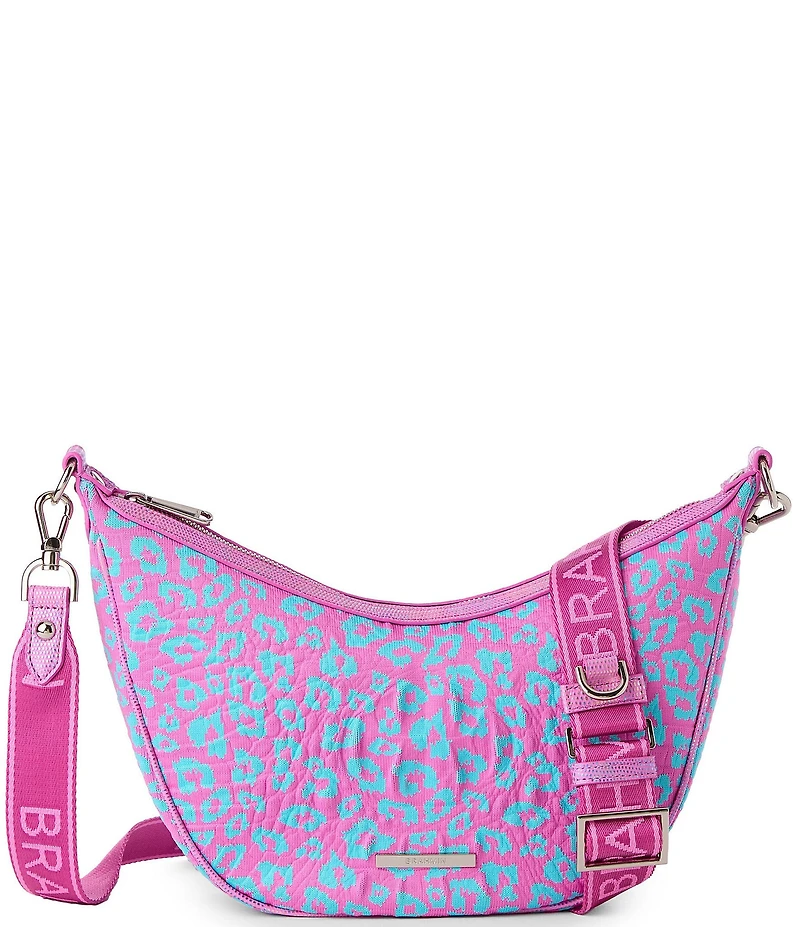 BRAHMIN Luxe Leisure Collection Percy Leopard Print Crossbody Bag