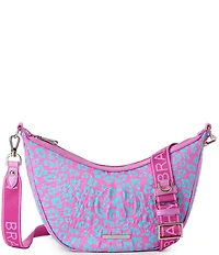 BRAHMIN Luxe Leisure Collection Percy Leopard Print Crossbody Bag
