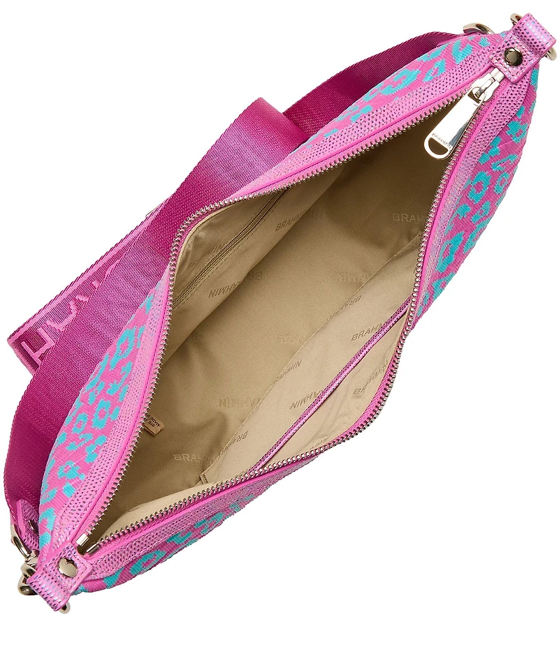 BRAHMIN Luxe Leisure Collection Percy Leopard Print Crossbody Bag
