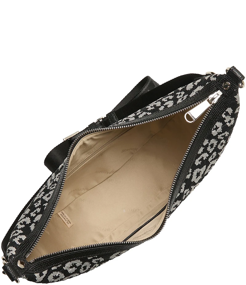 BRAHMIN Luxe Leisure Collection Percy Leopard Print Crossbody Bag