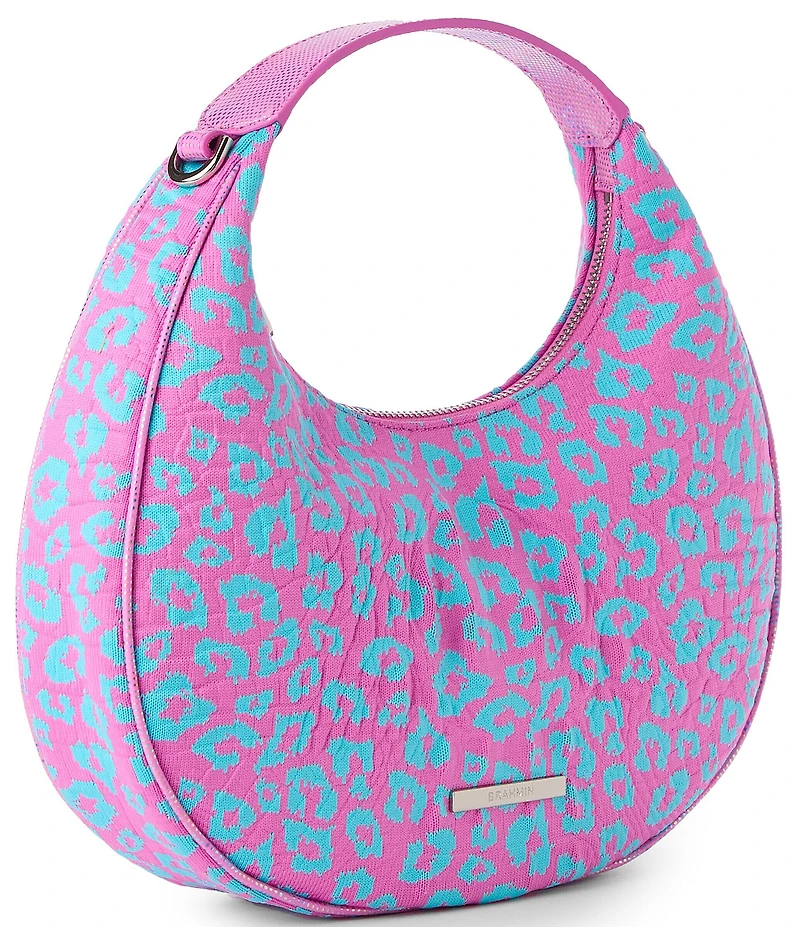 BRAHMIN Luxe Leisure Collection Mindy Leopard Print Crossbody Bag