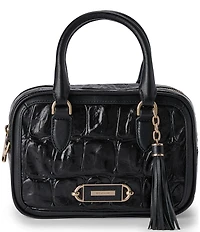 BRAHMIN Mara Black Castle View Mini Satchel Bag