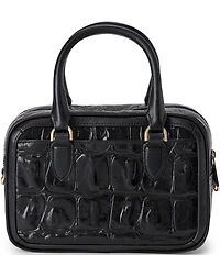 BRAHMIN Mara Black Castle View Mini Satchel Bag