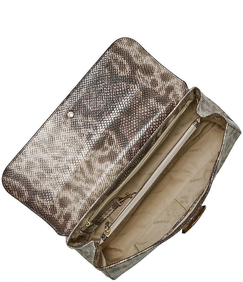 BRAHMIN Mayfair Collection Toffee Dayan Satchel Bag